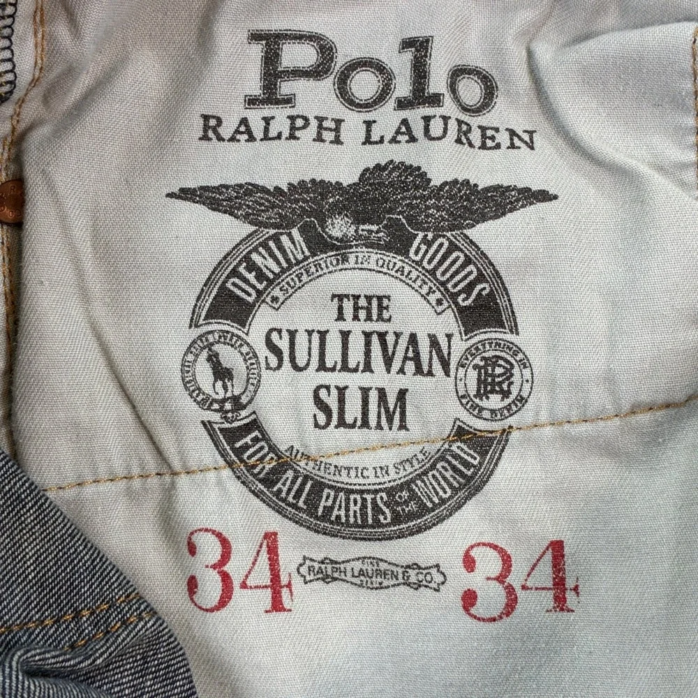 Polo Ralph Lauren Sullivan Slim Jeans Mens 34x34 Dark Wash Indigo Denim Stretch